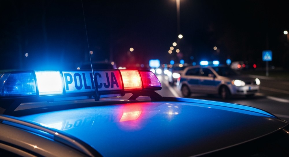 Nauczyciele policyjni zatrzymują pijanego kierowcę na drodze krajowej 92