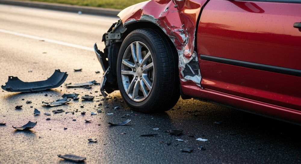 Tragiczny wypadek na DK78: nie żyje kierowca po czołowym zderzeniu dwóch aut